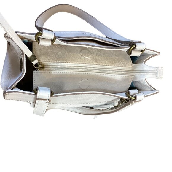 The Sak Alameda Leather Satchel Stone/Cream/Bone Color 207N - Picture 6 of 10